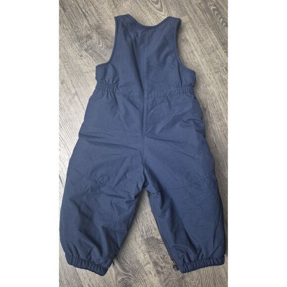 Lands' End Kid's Snow Bibs Size 12-18M Blue Boy's Girl's Unisex Winter Pants - Picture 2 of 8